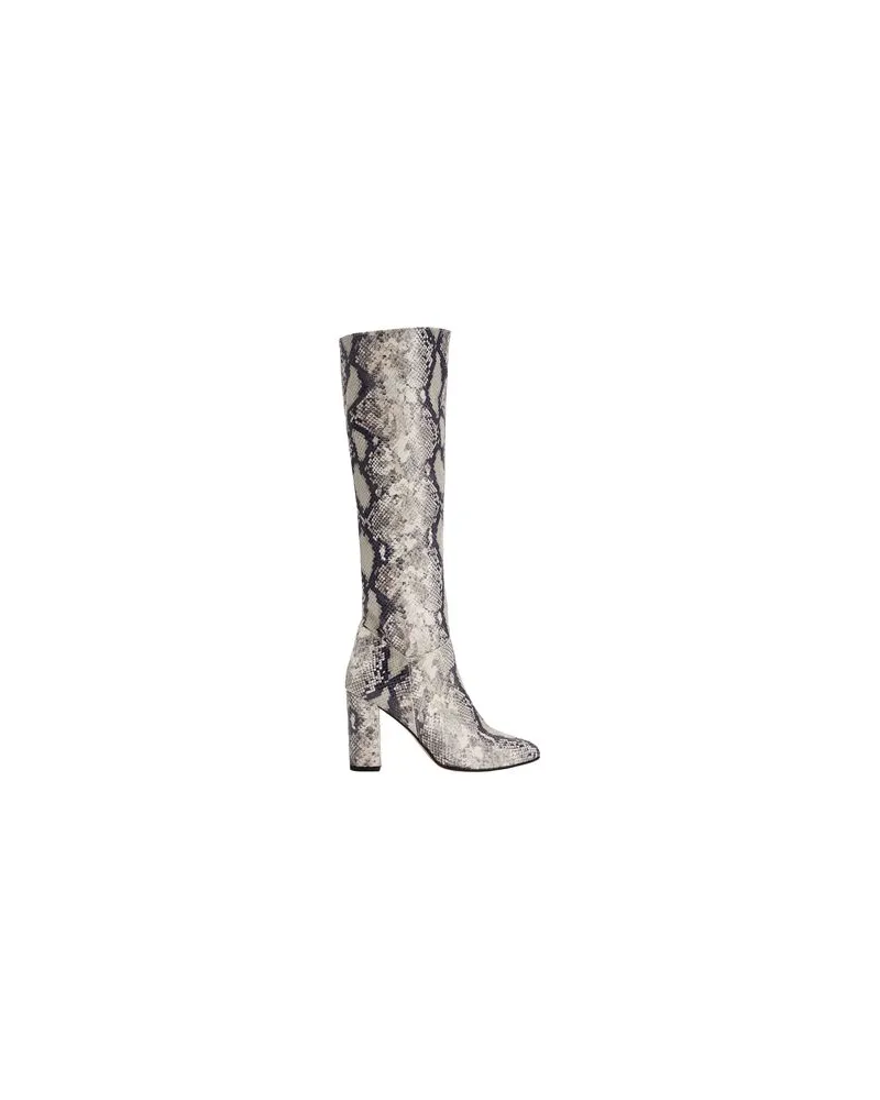8 by Yoox PYTHON LEATHER HEELED  BOOTS  - SCHUHE - Stiefelauf YOOX.COM Hellgrau