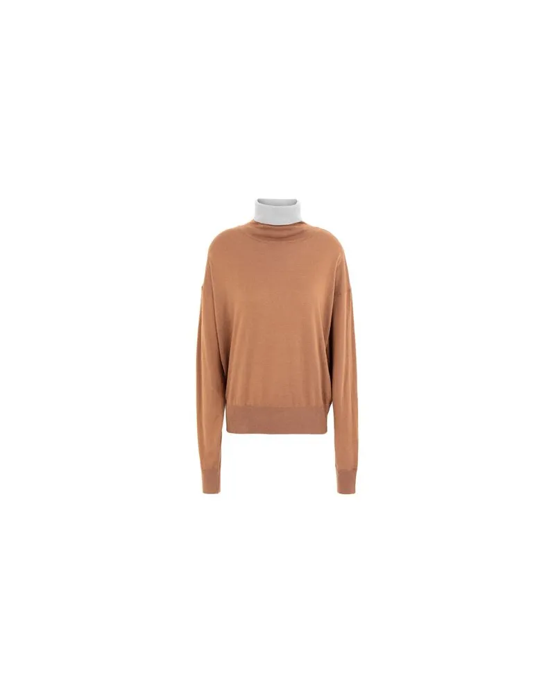 Essentiel WONLY PULLOVER   - STRICKWAREN - Rollkragenpulloverauf YOOX.COM Kamel