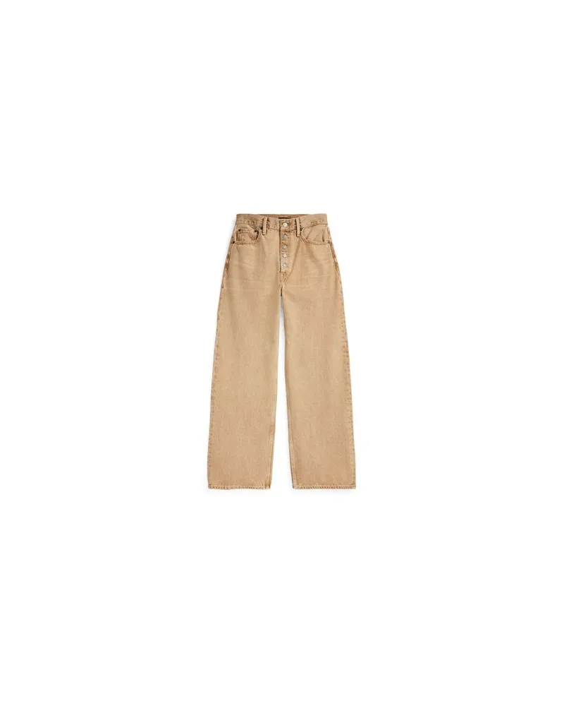 Ralph Lauren WIDE-LEG CROPPED JEAN  - HOSEN & RÖCKE - Jeanshosenauf YOOX.COM Sand