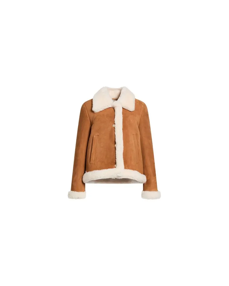 Maje JACKEN & MÄNTEL - Shearling- & Kunstfellauf YOOX.COM Kamel