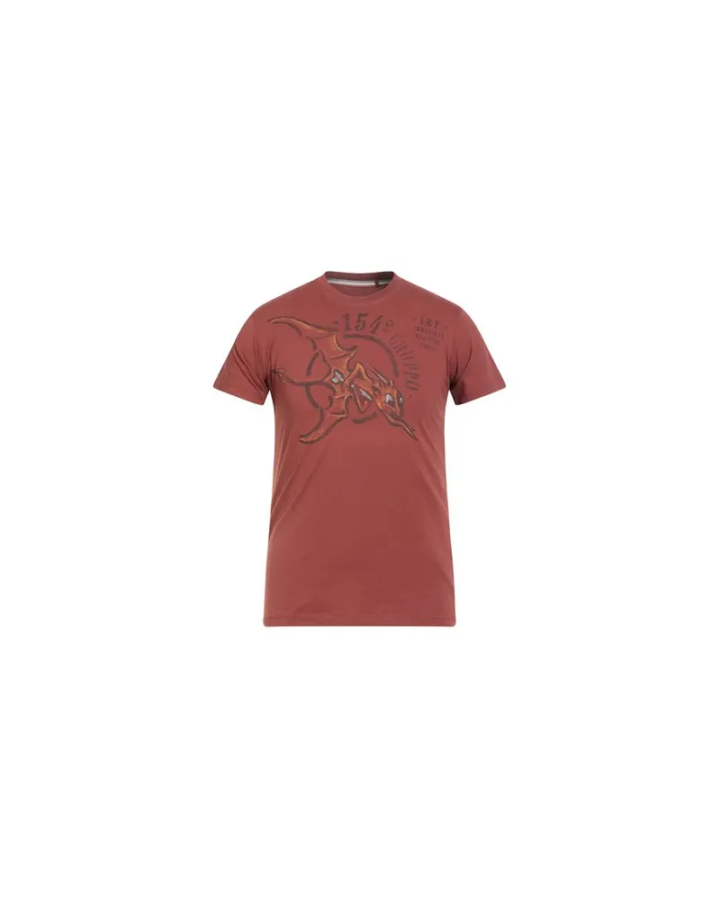 Aeronautica Militare TOPS - T-shirtsauf YOOX.COM Ziegelrot