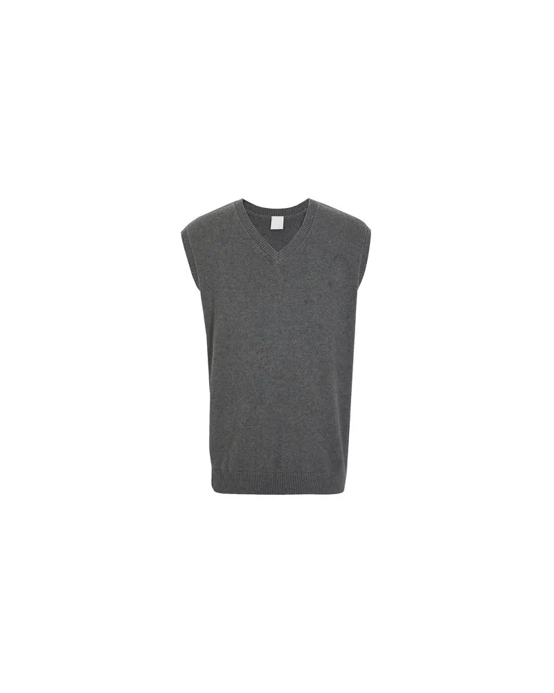 8 by Yoox ORGANIC COTTON-CACHEMERE BLEND KNITWEAR LESS V-NECK - STRICKWAREN - Pulloverauf YOOX.COM Grau