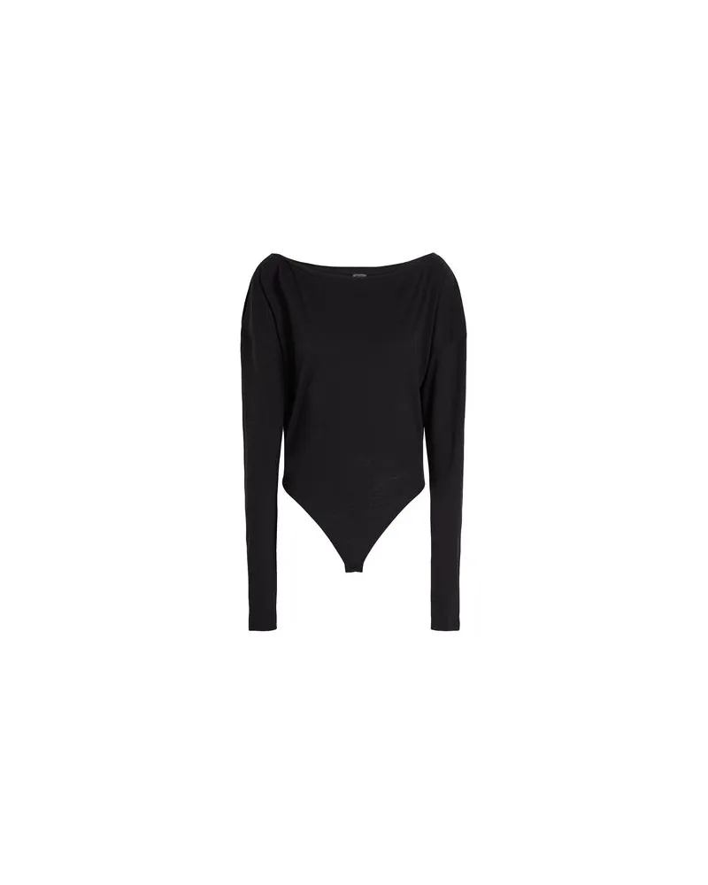 8 by Yoox OFF-SHOULDER BODYSUIT  - TOPS - Bodysuitsauf YOOX.COM Schwarz