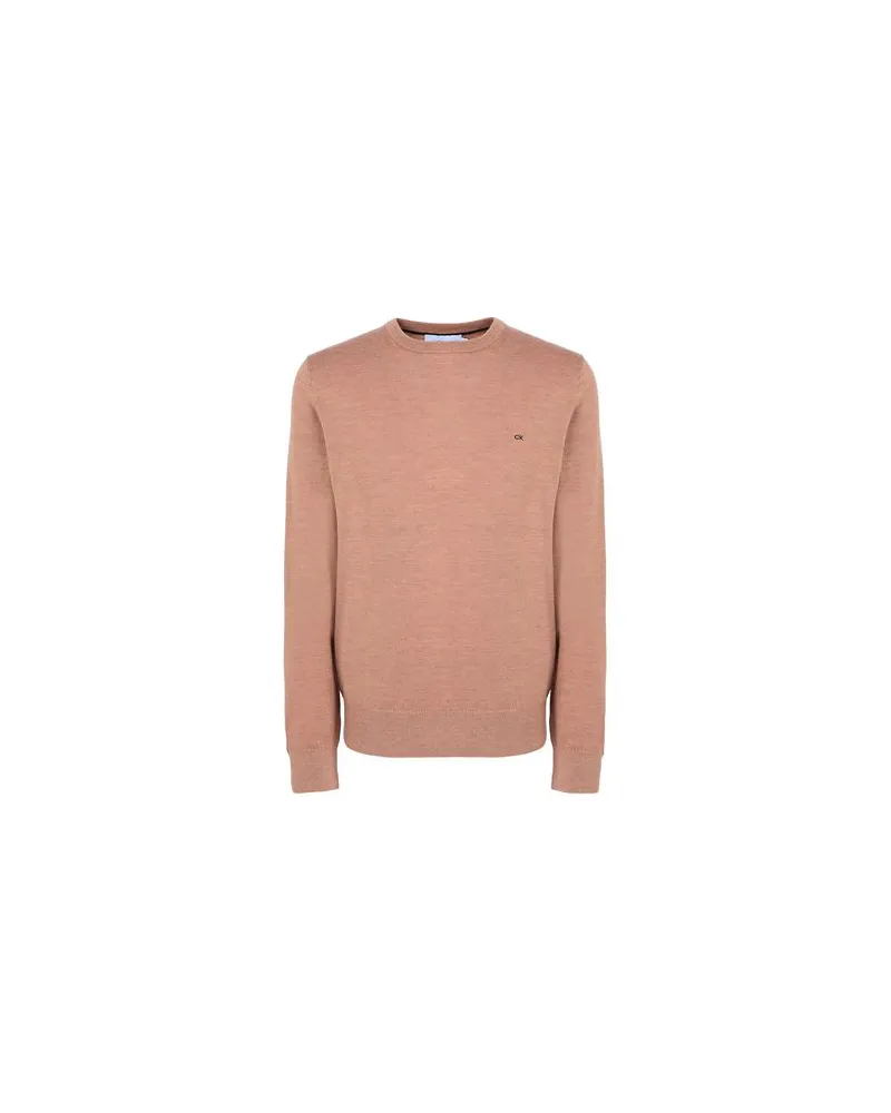 Calvin Klein SUPERIOR WOOL CREW NECK - STRICKWAREN - Pulloverauf YOOX.COM Kamel