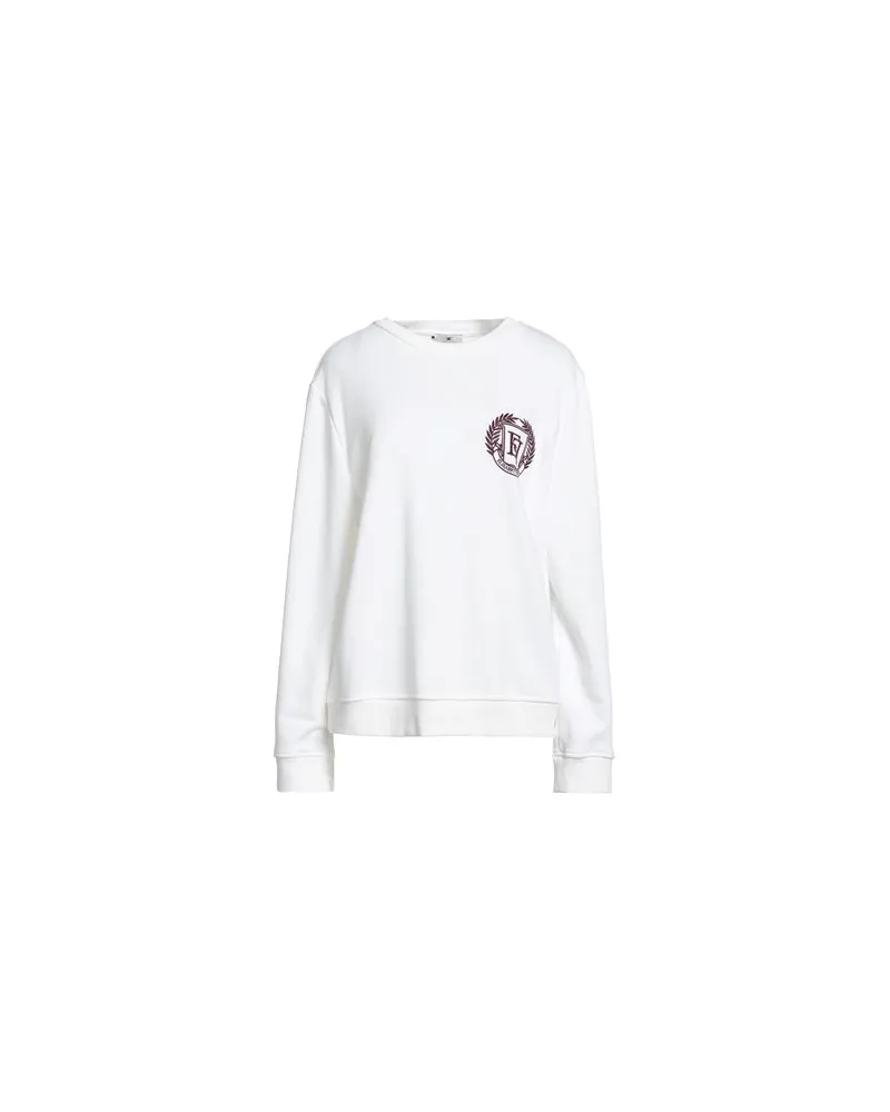 Elisabetta Franchi TOPS - Sweatshirtsauf YOOX.COM Weiß