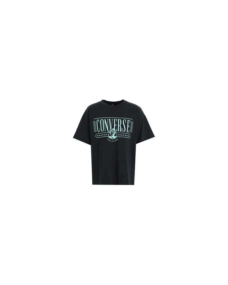 Converse COLLEGE TEE  - TOPS - T-shirtsauf YOOX.COM Schwarz