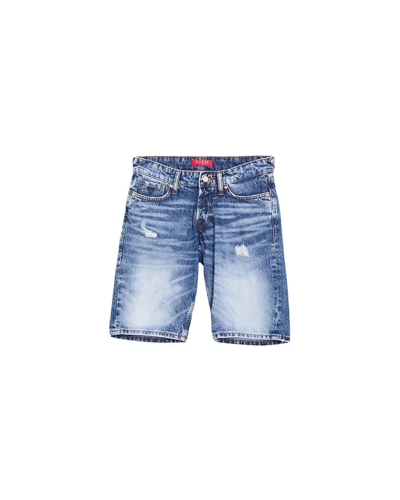 Guess HOSEN & RÖCKE - Jeansshortsauf YOOX.COM Blau