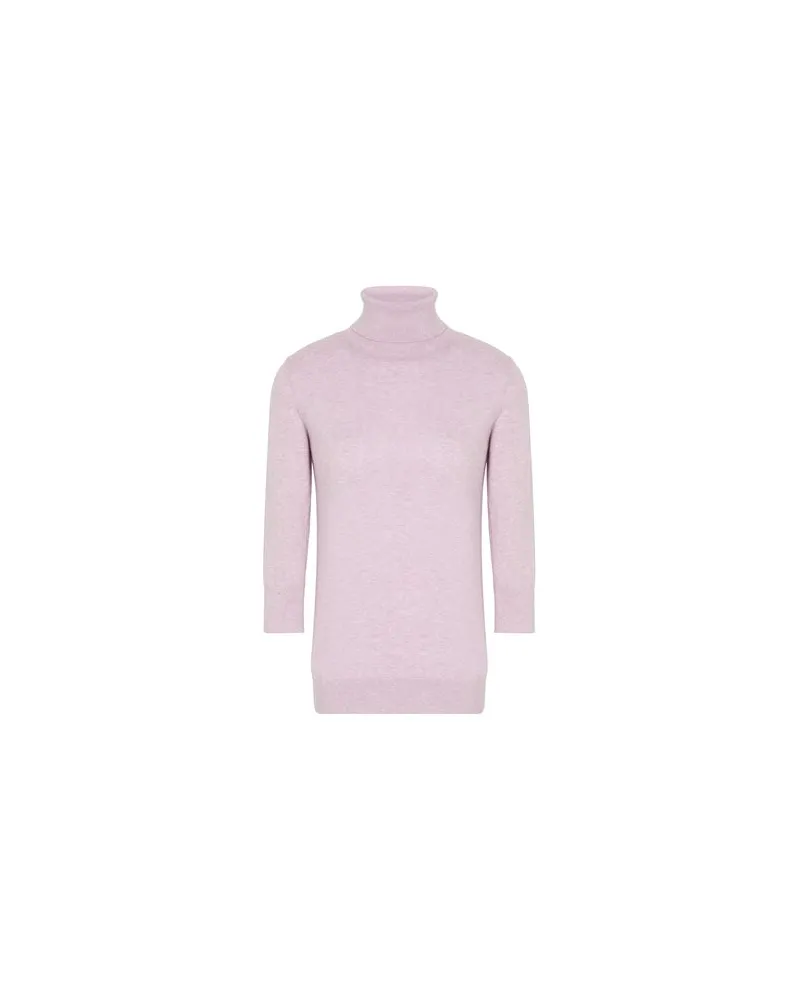 8 by Yoox KNIT SLIM FIT 3/4 SLEEVES ROLL-NECK - STRICKWAREN - Rollkragenpulloverauf YOOX.COM Lila