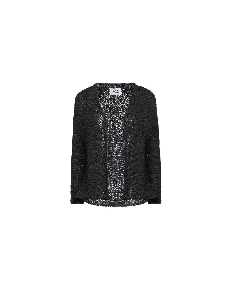 Alpha Studio STRICKWAREN - Strickjackenauf YOOX.COM Schwarz