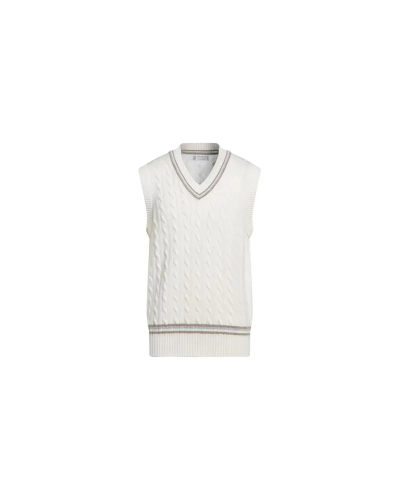 Brunello Cucinelli STRICKWAREN - Pulloverauf YOOX.COM Cremeweiß