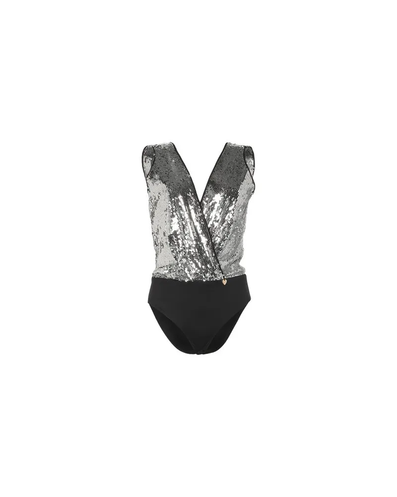 Twin-Set TOPS - Bodysuitsauf YOOX.COM Silber