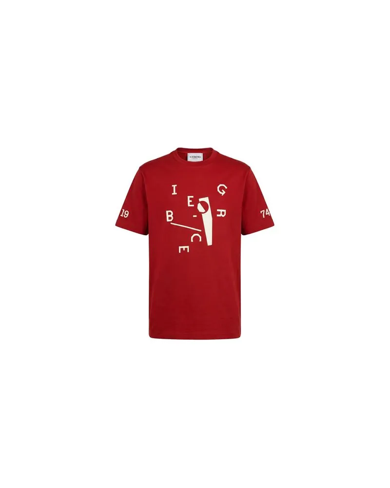Iceberg TOPS - T-shirtsauf YOOX.COM Ziegelrot