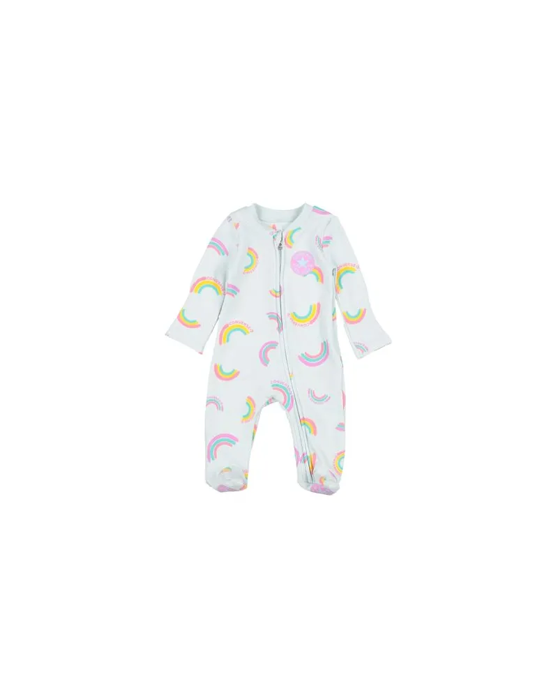 Converse PRINTED FOOTED COVERALL - NEUGEBORENE - Babystrampler & -Latzhoseauf YOOX.COM Himmelblau
