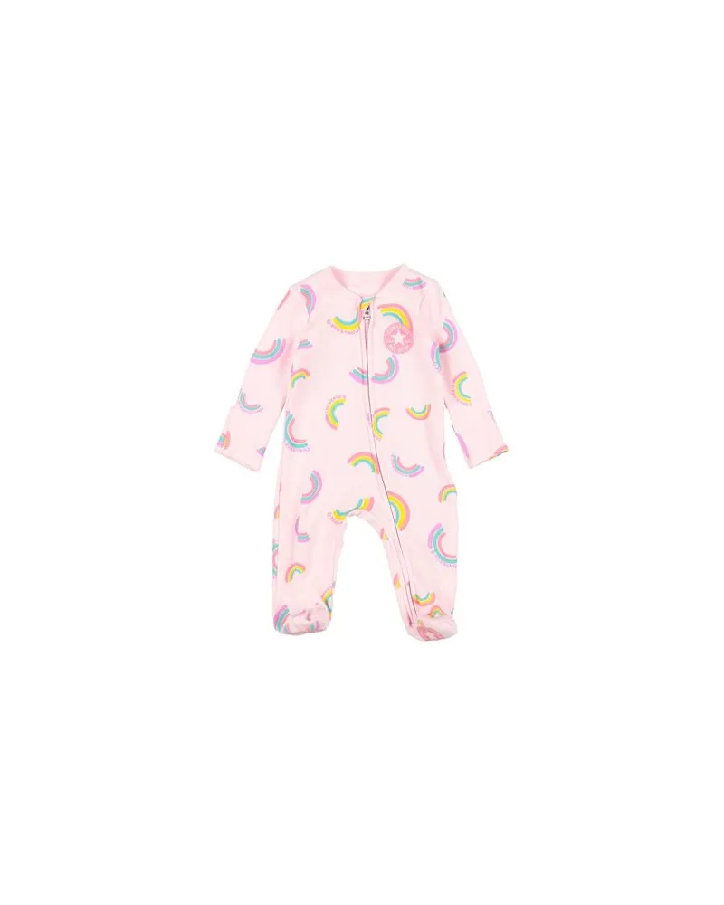 Converse PRINTED FOOTED COVERALL - NEUGEBORENE - Babystrampler & -Latzhoseauf YOOX.COM Rosa
