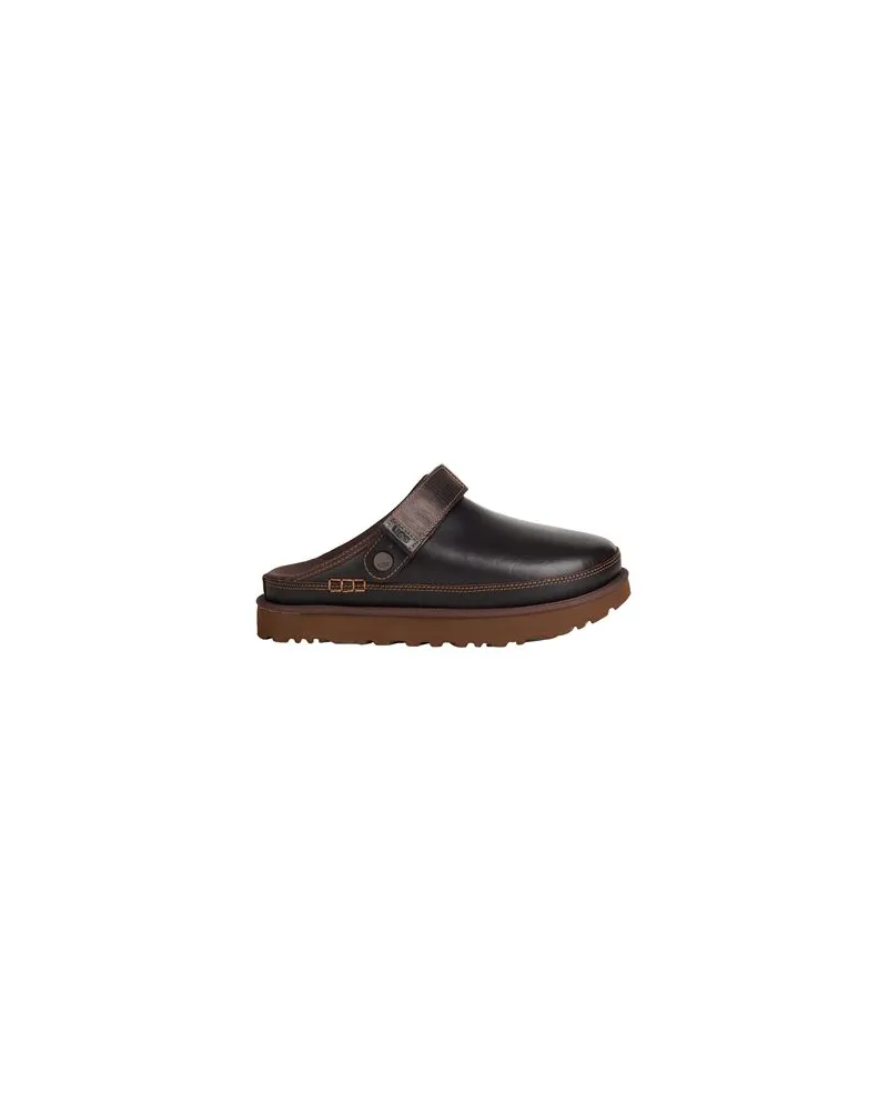 UGG W GOLDENSTAR CLOG LTHR REGEN  - SCHUHE - Mules & Clogsauf YOOX.COM Dunkelbraun