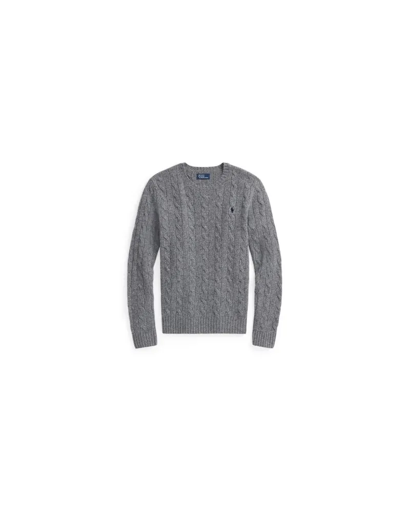 Ralph Lauren CABLE-KNIT WOOL-CASHMERE SWEATER  - STRICKWAREN - Pulloverauf YOOX.COM Grau