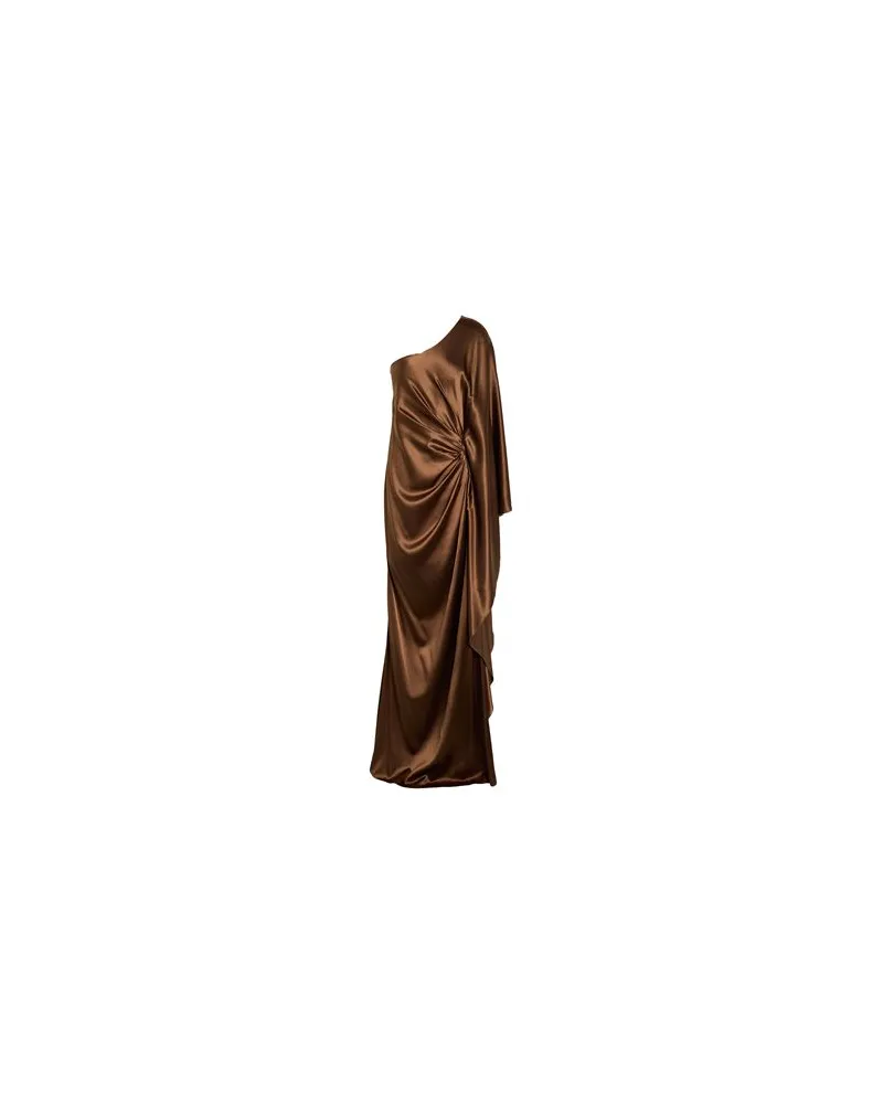 Mônot KLEIDER - Maxi-Kleiderauf YOOX.COM Braun
