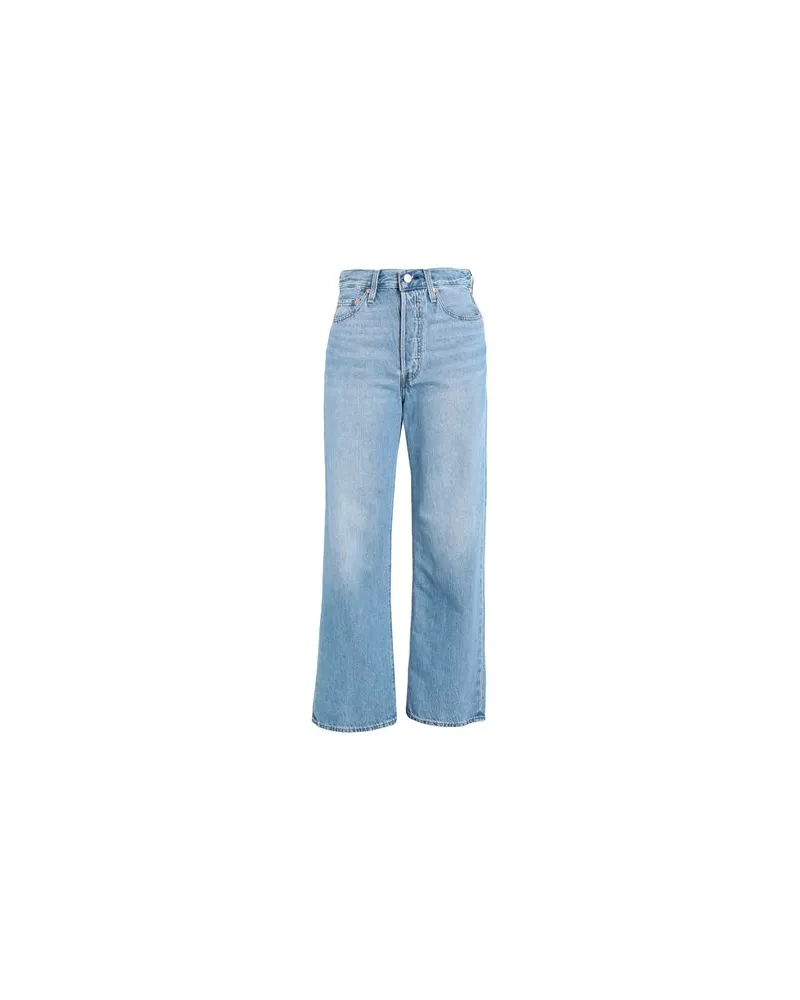 Levi's RIBCAGE STRAIGHT ANKLE  - HOSEN & RÖCKE - Jeanshosenauf YOOX.COM Blau