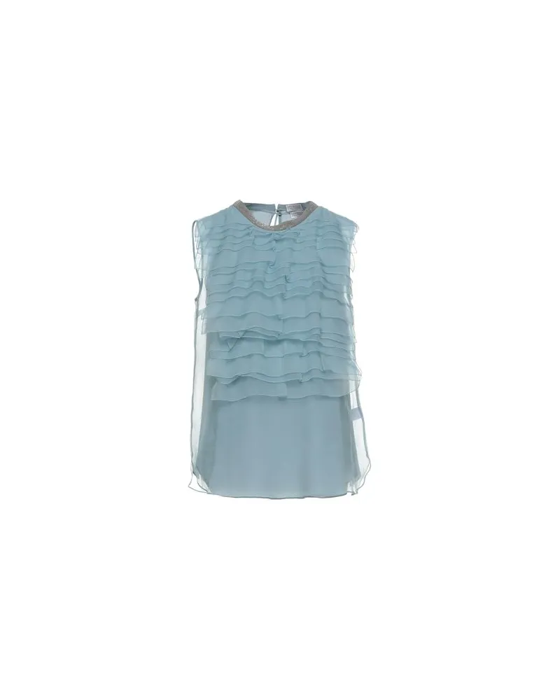 Brunello Cucinelli TOPS - Topsauf YOOX.COM Blaugrau