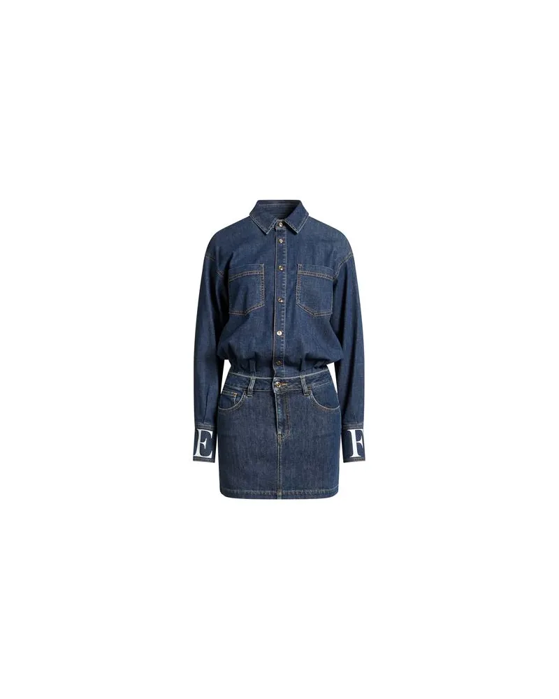 Elisabetta Franchi KLEIDER - Mini-Kleiderauf YOOX.COM Blau