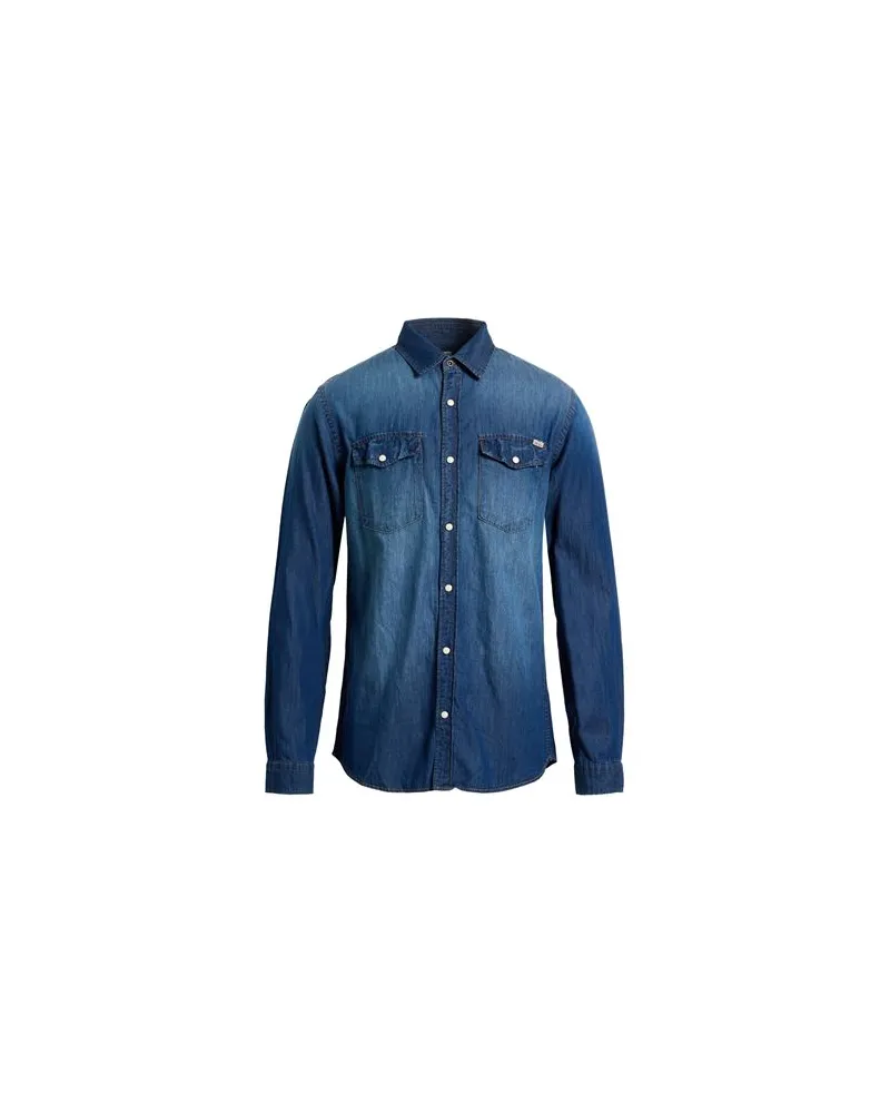 Jack & Jones TOPS - Jeanshemdenauf YOOX.COM Blau
