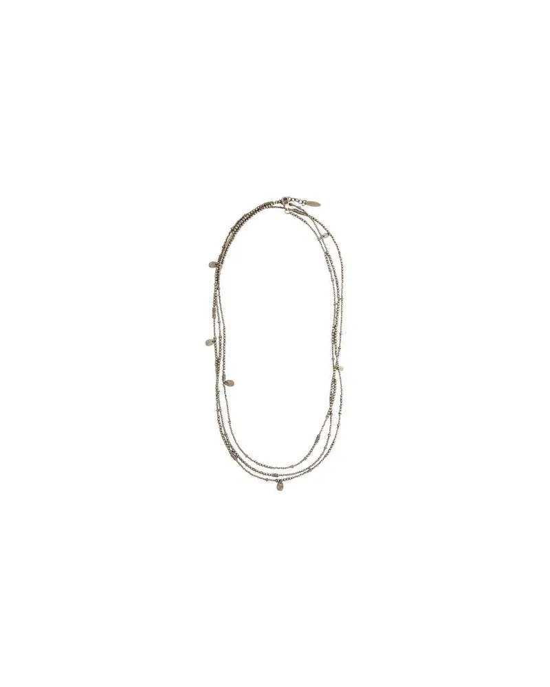 Brunello Cucinelli SCHMUCK und UHREN - Halskettenauf YOOX.COM Stahlgrau