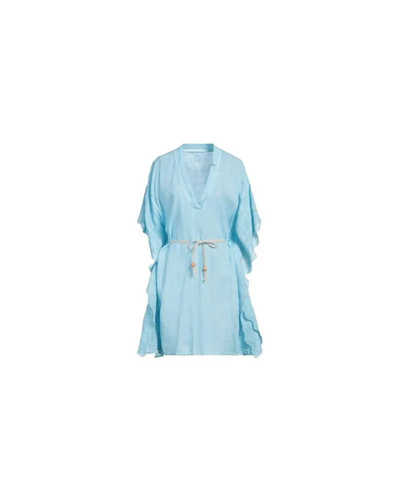 120% Lino KLEIDER - Mini-Kleiderauf YOOX.COM Hellblau