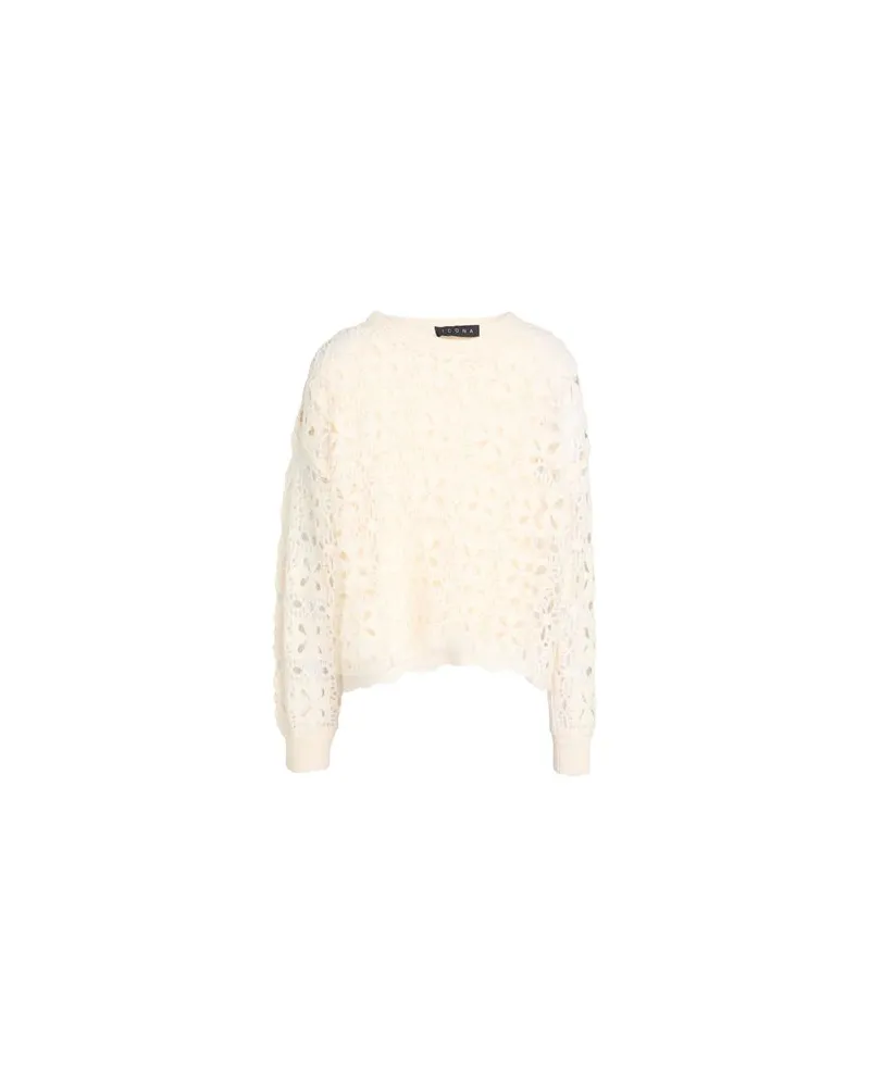 Icona By Kaos STRICKWAREN - Pulloverauf YOOX.COM Cremeweiß