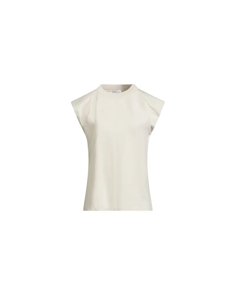 Brunello Cucinelli TOPS - Sweatshirtsauf YOOX.COM Cremeweiß