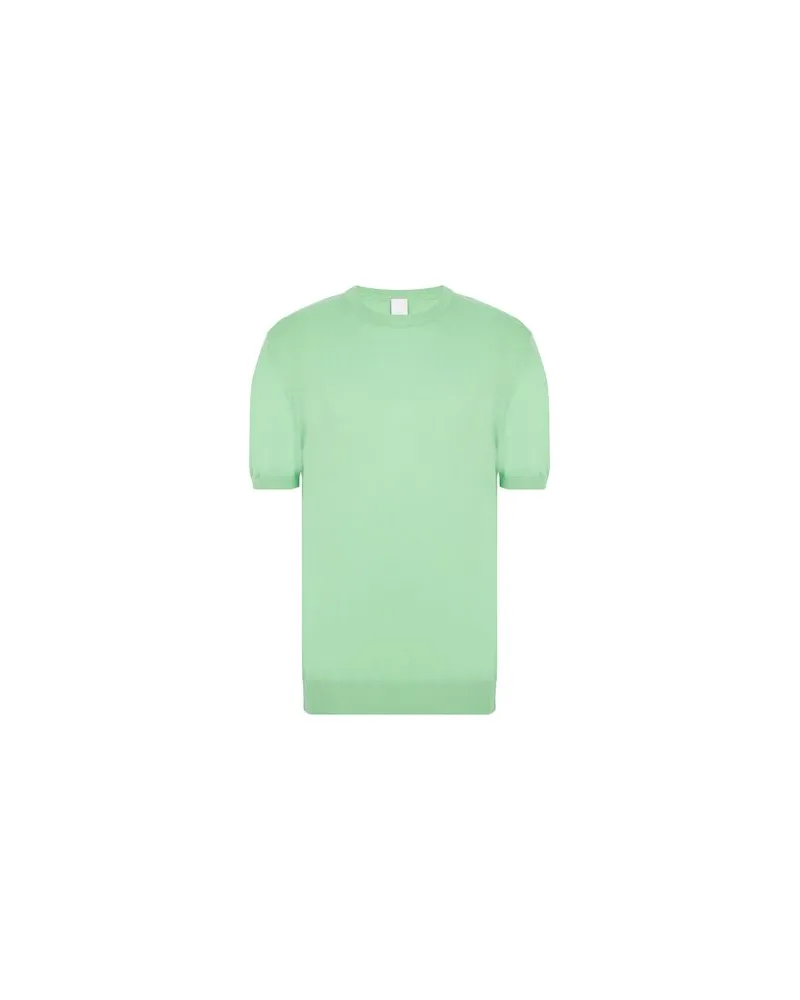 8 by Yoox ORGANIC-COTTON REGULAR-FIT KNIT T-SHIRT  - STRICKWAREN - Pulloverauf YOOX.COM Grün