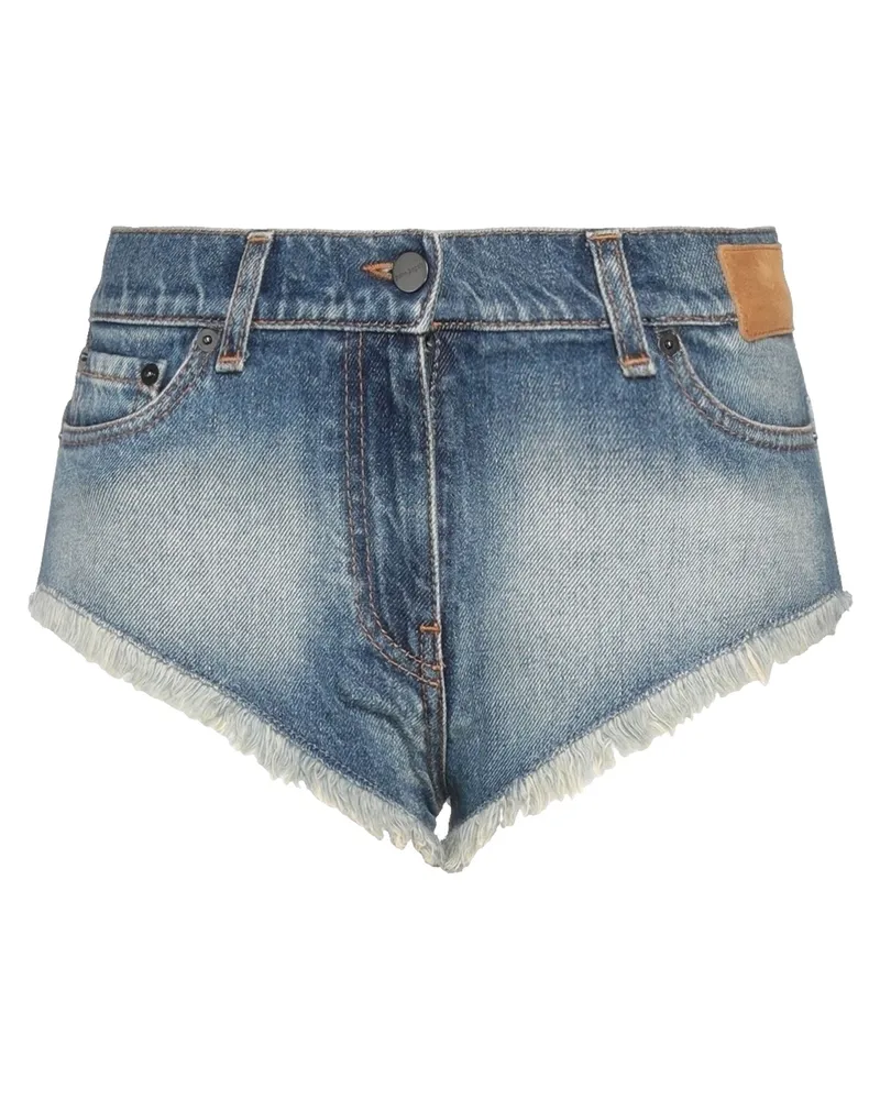 Palm Angels Jeansshorts Blau