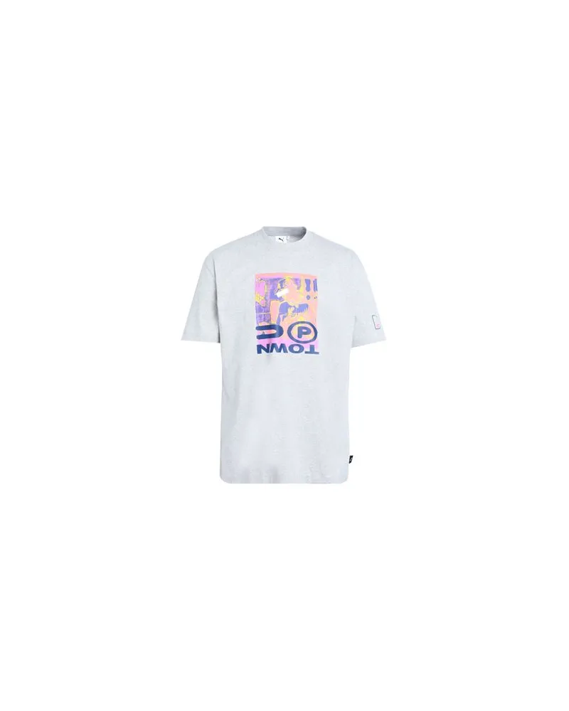 Puma UPTOWN Tee  - UPTOWN Tee - TOPS - T-shirtsauf YOOX.COM Hellgrau