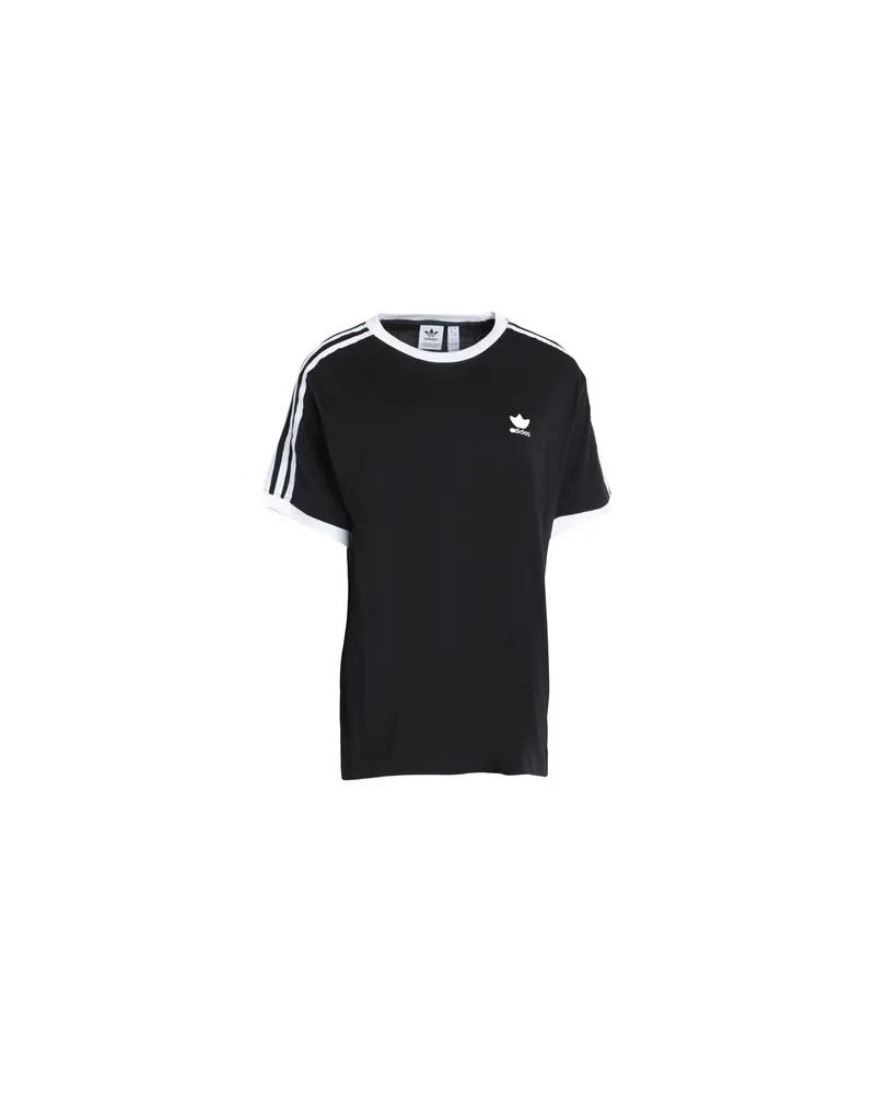 adidas 3 STRIPES TEE  - TOPS - T-shirtsauf YOOX.COM Schwarz