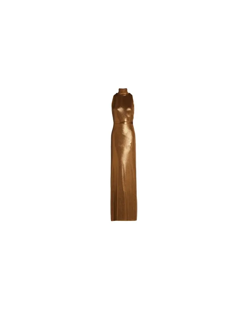 Elisabetta Franchi KLEIDER - Maxi-Kleiderauf YOOX.COM Bronze