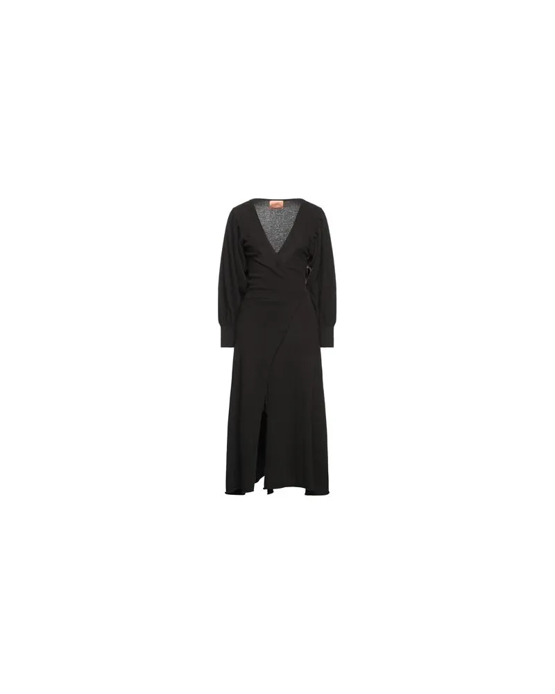 ANDAMANE KLEIDER - Midi-Kleiderauf YOOX.COM Dunkelbraun