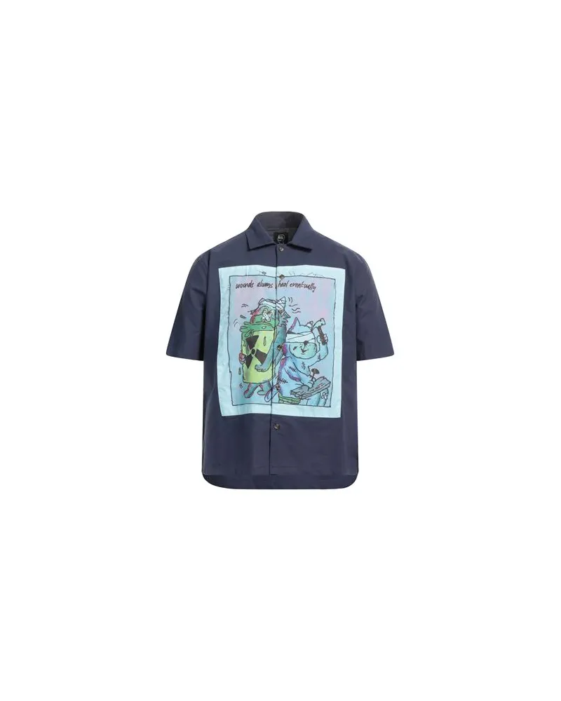 Brain Dead TOPS - Hemdenauf YOOX.COM Marineblau