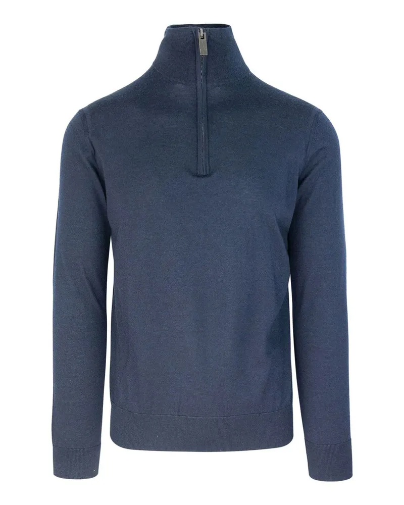 Paolo Pecora Milano Rollkragenpullover Blau