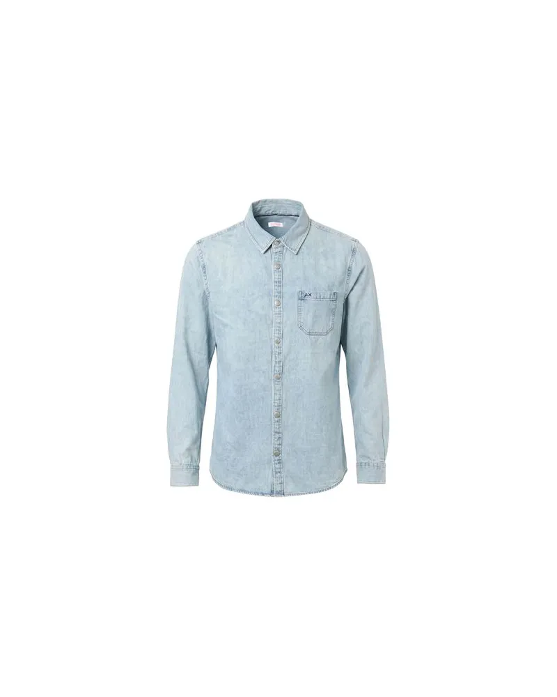 Sun68 TOPS - Jeanshemdenauf YOOX.COM Blau