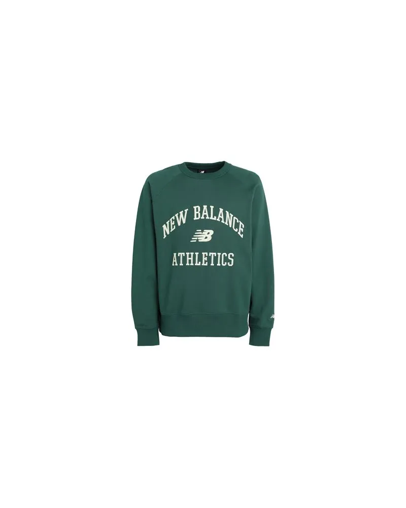 New Balance Athletics Varsity Fleece Crewneck   - Athletics Varsity Fleece Crewneck - TOPS - Sweatshirtsauf YOOX.COM Dunkelgrün