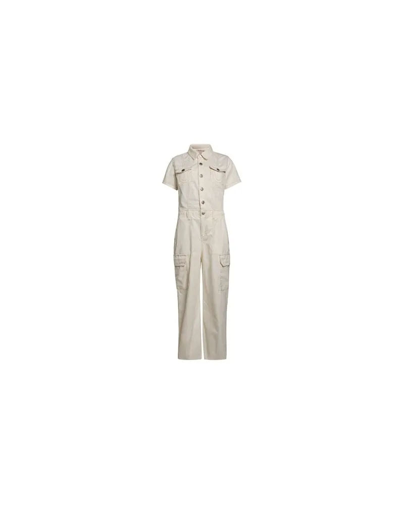 True Religion OVERALLS - Jumpsuitsauf YOOX.COM Cremeweiß