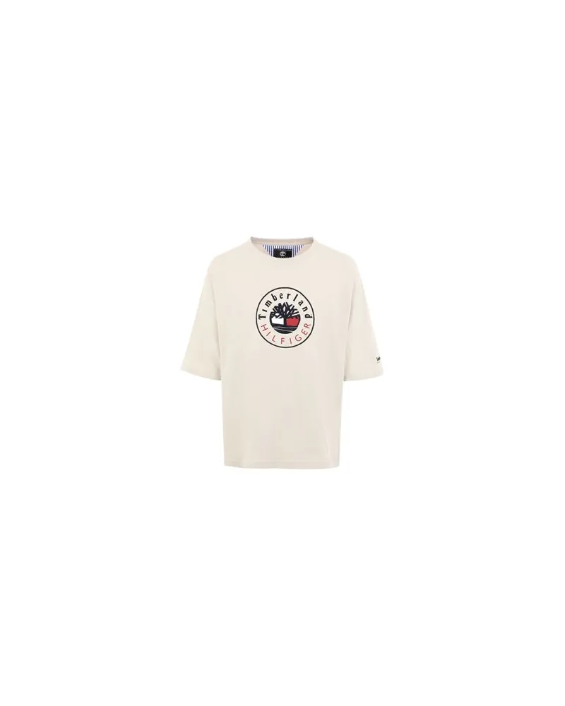 Timberland THXTBL RI LOGO T-SHIRT  - TOPS - T-shirtsauf YOOX.COM Beige