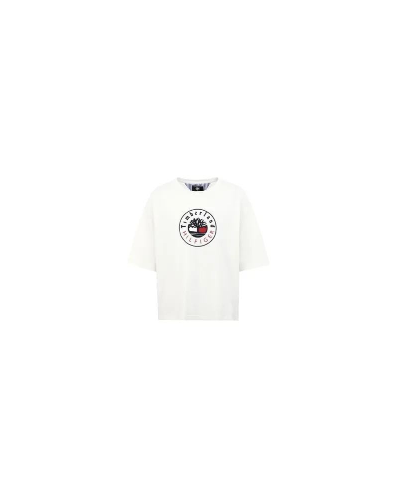 Timberland THXTBL RI LOGO T-SHIRT  - TOPS - T-shirtsauf YOOX.COM Elfenbein