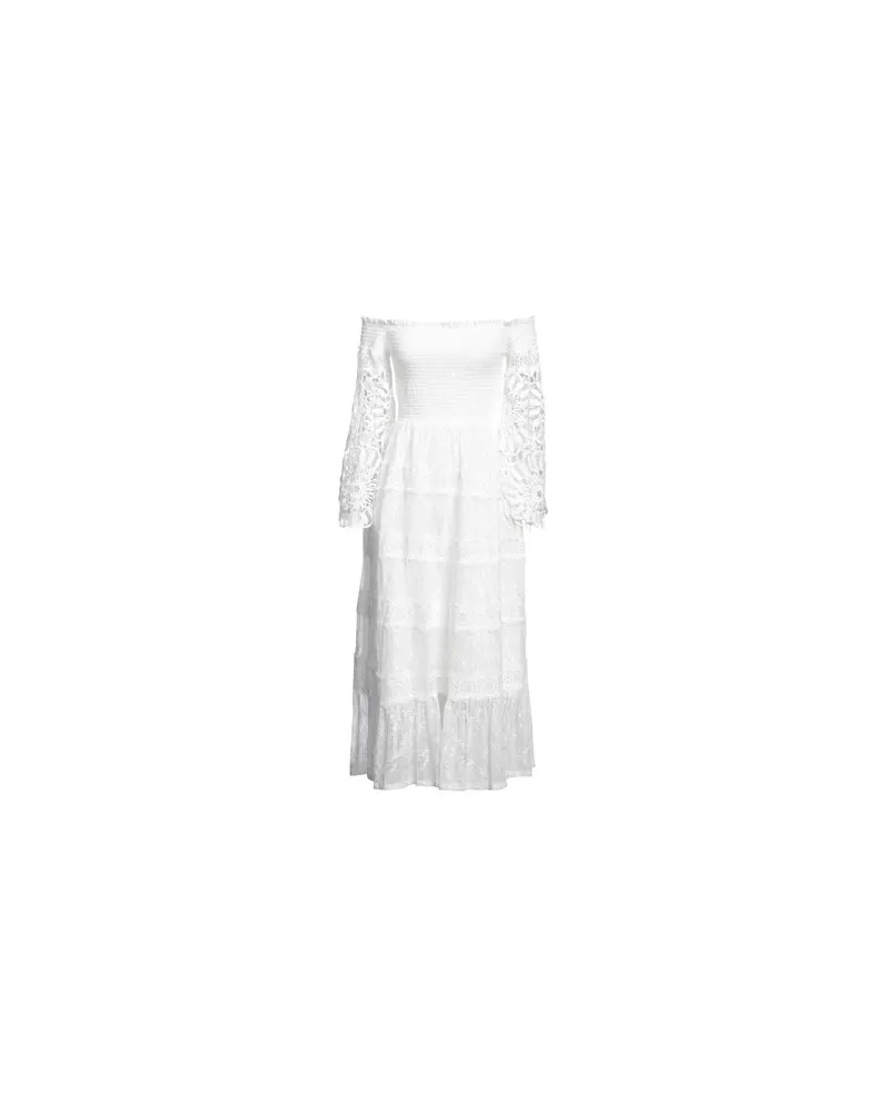 Iconique KLEIDER - Midi-Kleiderauf YOOX.COM Weiß