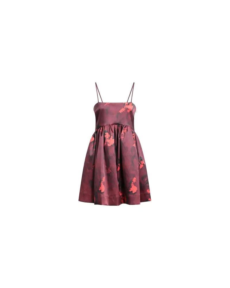 Ganni KLEIDER - Mini-Kleiderauf YOOX.COM Bordeaux