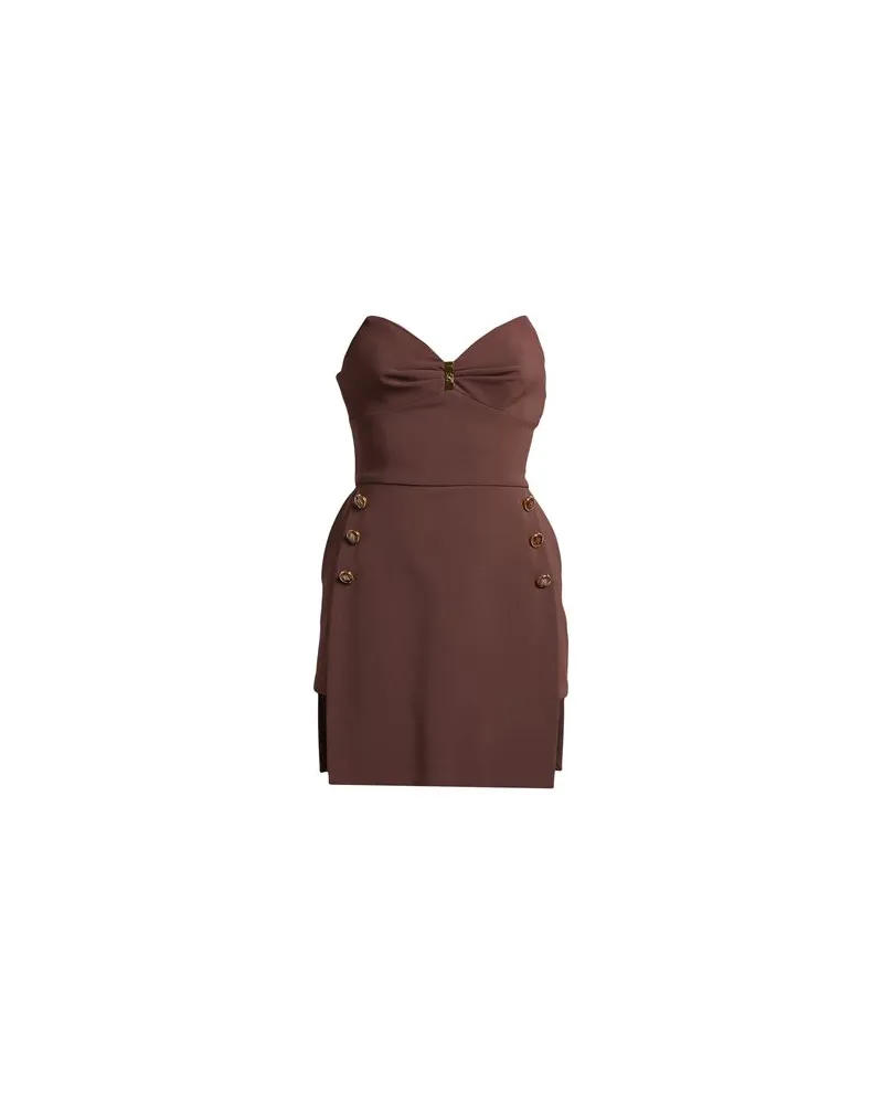 Elisabetta Franchi OVERALLS - Playsuitsauf YOOX.COM Schokobraun