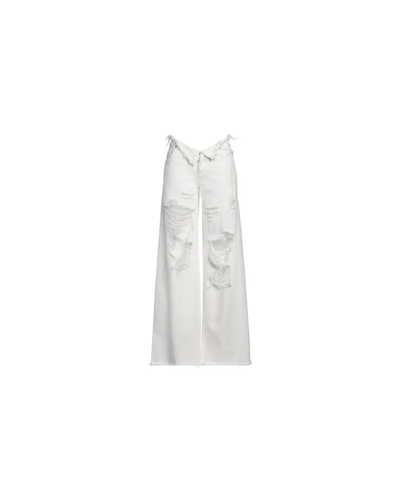 SER.O.YA HOSEN & RÖCKE - Jeanshosenauf YOOX.COM Weiß
