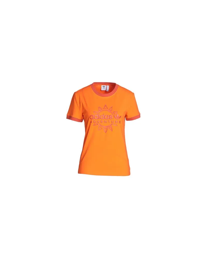 adidas ADVENTURE LOGO SLIM TEE  - ADVENTURE LOGO SLIM TEE - TOPS - T-shirtsauf YOOX.COM Orange