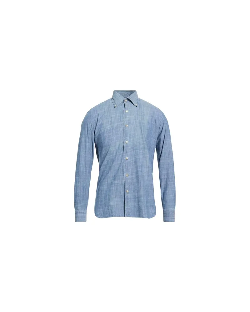 Luigi Borrelli TOPS - Jeanshemdenauf YOOX.COM Blau