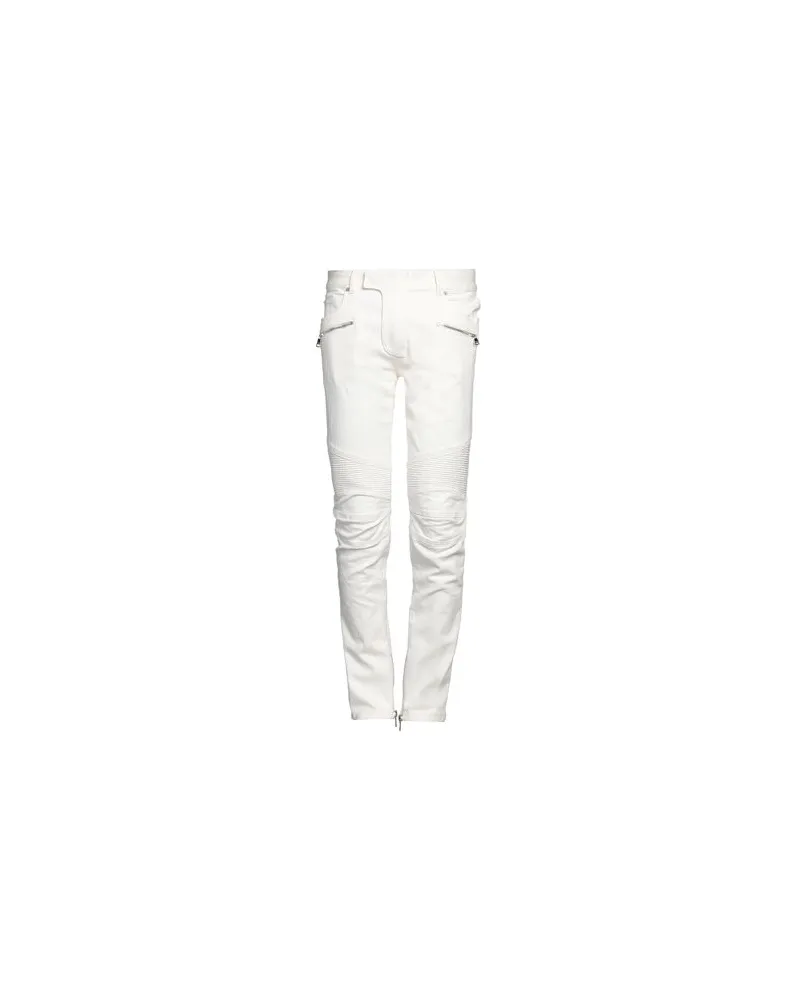 Balmain HOSEN & RÖCKE - Jeanshosenauf YOOX.COM Weiß