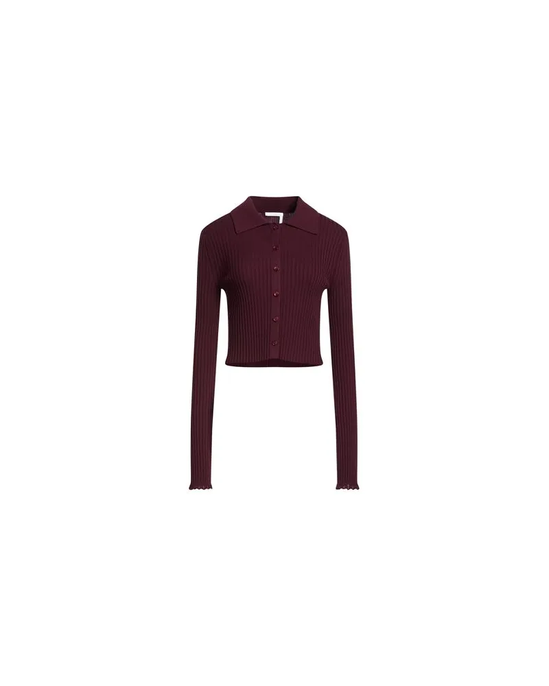 Chloé STRICKWAREN - Strickjackenauf YOOX.COM Pflaume